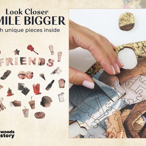 Puzzle personnalisé à partir d'une photo, cadeau personnalisé, puzzle en bois, formes uniques, cadeau d'anniversaire pour lui, elle, cadeau de mariage pour couple image 7