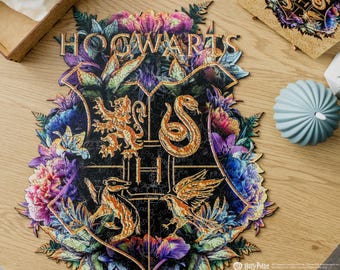 Rompecabezas de madera para adultos y niños de Harry Potter Hogwarts™, rompecabezas de madera para fans, regalos de cumpleaños para él y para ella. Juego de escritorio.