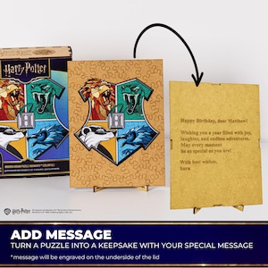 Gift for Potterhead - Licensed Wooden Jigsaw Puzzle, Harry Potter gifts, Hogwarts Puzzle, Harry Potter Puzzle Hogwarts Wall Art, Couple gift image 10
