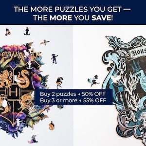 Gift for Potterhead - Licensed Wooden Jigsaw Puzzle, Harry Potter gifts, Hogwarts Puzzle, Harry Potter Puzzle Hogwarts Wall Art, Couple gift image 14