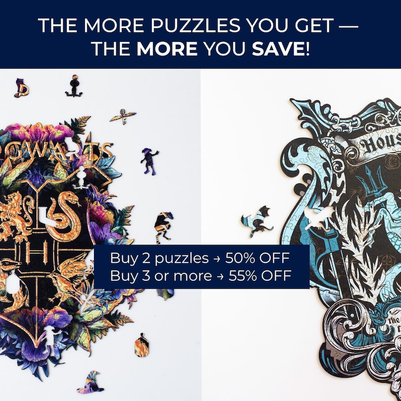 Gift for Potterhead - Licensed Wooden Jigsaw Puzzle, Harry Potter gifts, Hogwarts Puzzle, Harry Potter Puzzle Hogwarts Wall Art, Couple gift image 14
