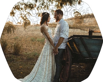 Cadeaux d'anniversaire pour elle - Puzzle photo en bois, cadeau 1er anniversaire, cadeaux 5e anniversaire pour lui, cadeaux en bois pour femme, cadeaux d'anniversaire