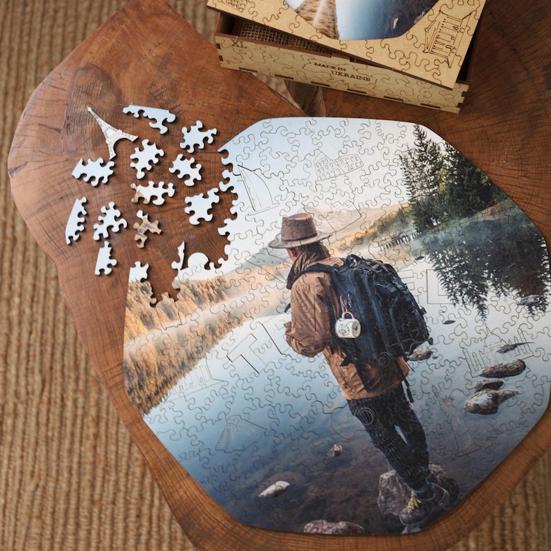 Puzzle personnalisé à partir d'une photo, cadeau personnalisé, puzzle en bois, formes uniques, cadeau d'anniversaire pour lui, elle, cadeau de mariage pour couple image 15