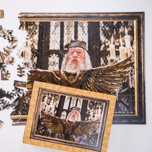 Rompecabezas de madera para adultos y niños Harry Potter Severus Snape™, regalo Potterhead, retrato de Voldemort, rompecabezas vintage coleccionable imagen 9