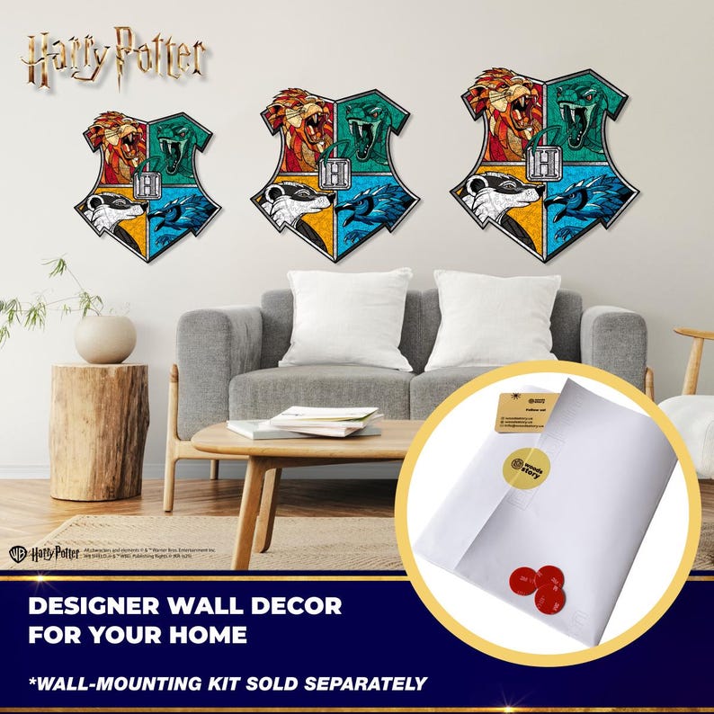 Gift for Potterhead - Licensed Wooden Jigsaw Puzzle, Harry Potter gifts, Hogwarts Puzzle, Harry Potter Puzzle Hogwarts Wall Art, Couple gift image 8