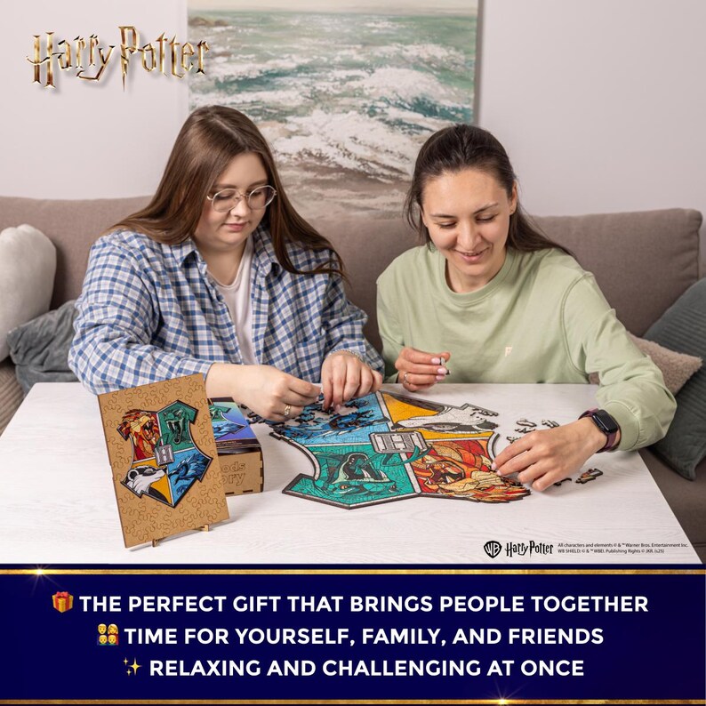 Gift for Potterhead - Licensed Wooden Jigsaw Puzzle, Harry Potter gifts, Hogwarts Puzzle, Harry Potter Puzzle Hogwarts Wall Art, Couple gift image 6