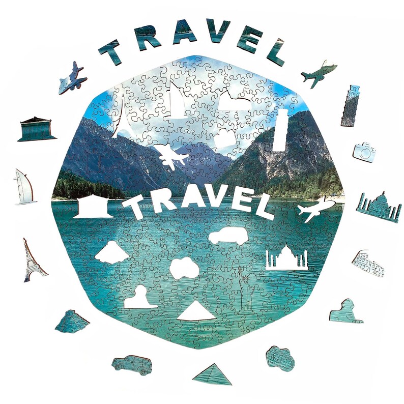 Customized jigsaw puzzle, travel gift, wooden picture puzzle, gift for friends, 3d puzzle, birthday gift
