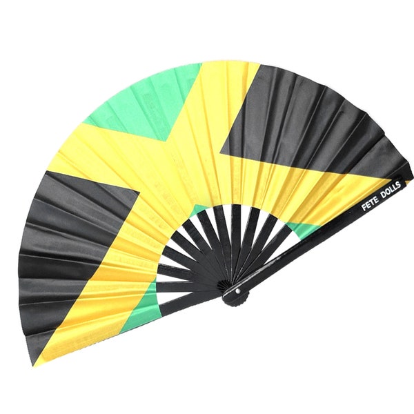 Caribbean Jamaica Flag Folding Fan