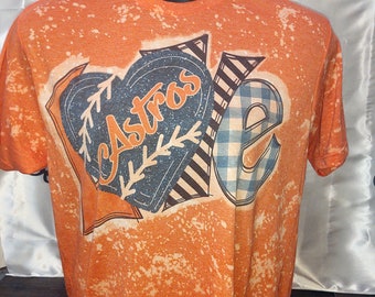 Distressed Astros shirt Astros Shirt Bleached Astros shirt