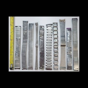 Lot of 10 Metal Broken Watch Bands, Recycled Pieces, Craft Supplies, Assemblage Materials, Etc.