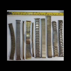 Lot of 10 Metal Broken Watch Bands, Recycled Pieces, Craft Supplies, Assemblage Materials, Etc.