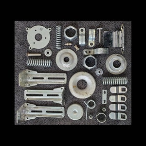 Mixed Lot of 30+ Random Metal Parts, Craft Supplies, Robot Parts, Electronic Parts, Junk Pieces, Metal Scrap. Assemblage Materials
