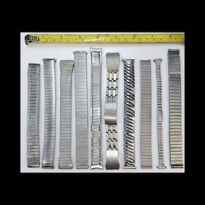 Lot of 10 Metal Broken Watch Bands, Recycled Pieces, Craft Supplies, Assemblage Materials, Etc.