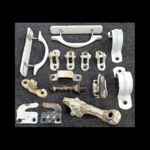 Mixed Lot of 15+ Random Metal Parts, Craft Supplies, Robot Parts, Electronic Parts, Junk Pieces, Metal Scrap. Assemblage Materials