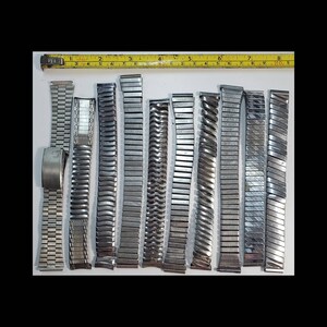 Lot of 10 Metal Broken Watch Bands, Recycled Pieces, Craft Supplies, Assemblage Materials, Etc.