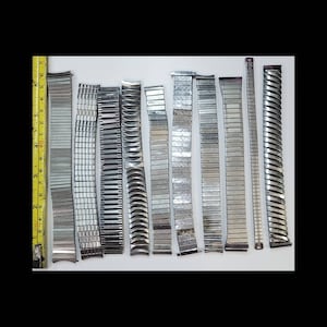 Lot of 10 Metal Broken Watch Bands, Recycled Pieces, Craft Supplies, Assemblage Materials, Etc.
