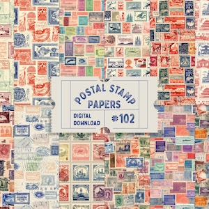 Carta per francobolli, modelli senza soluzione di continuità stampati con francobolli postali d'epoca, modelli senza soluzione di continuità da viaggio, carta per album