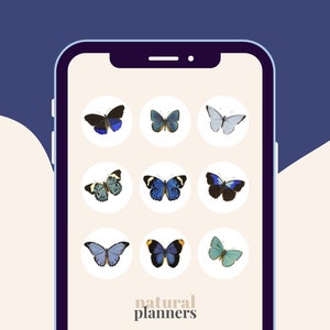 20 Butterfly Natural History Illustration Story Highlight Covers for Instagram, Ig Highlights, Beautiful Aesthetic Ig Feed, Highlight Icons
