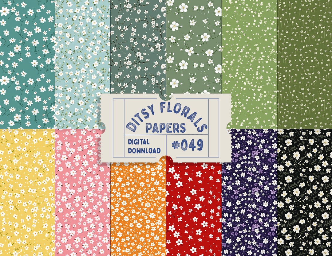 Seamless Pattern Ditsy Floral Flower Papers Digital - Etsy