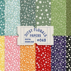 Nahtlose Muster Ditsy Floral Blume Papiere Digital