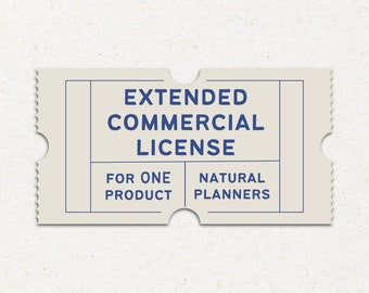 Extended Commercial License for ONE Product from Natural Planners, Paper Packs, Fussy Cut Collage Sheets, One Small Set Digital Stickers