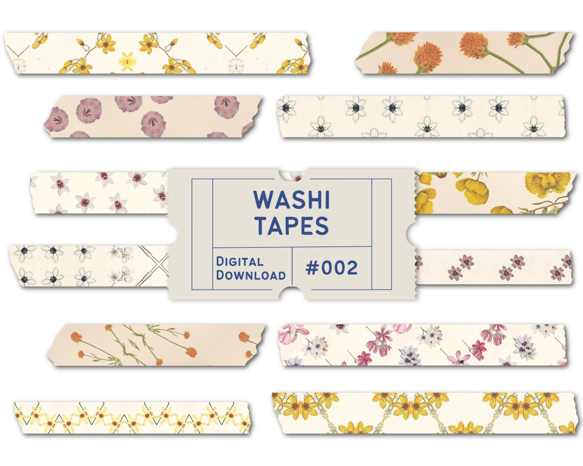 Vintage Digital Planner Washi Tape  PNG Graphic by Heyv Studio · Creative  Fabrica