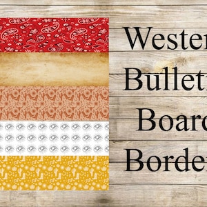 Western Classroom Borders Printable Bulletin Board Border Western Class Theme Bulletin Board Trim Back To School Hallway Decor Cowboy Theme