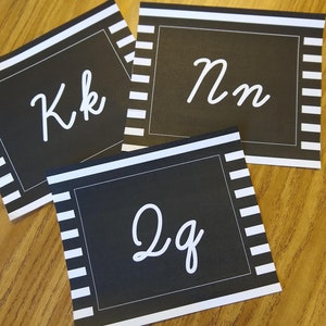 Classroom Alphabet Poster In Cursive Or Print Farmhouse Classroom Modern Farmhouse Class Display ABCs Farmhouse Style Classroom Decor