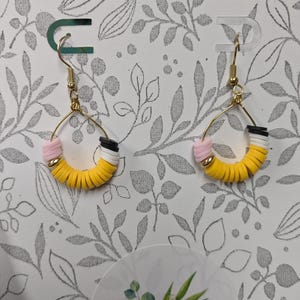 pencil earrings back to school clay bead earrings small hoop earrings dangle school earrings teacher earrings gift for teachers new teacher