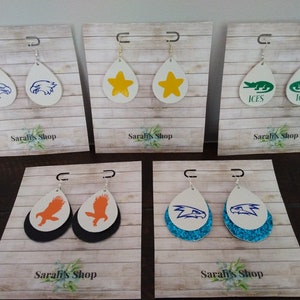 Mascot Earrings Teacher Earrings School Spirit Wear Teacher Spirit Earrings Principal Glitter Dangle Earrings Glitter School Earrings Team
