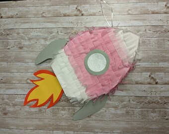 Funny Fashion Pinata Van Papier - Space/raket Thema - 42 X 32 Cm Verjaardag Kinderen