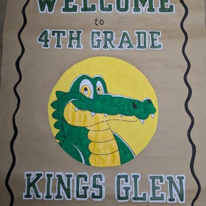 Custom Party Banner Brown Paper Banner Hand Painted Banner Welcome Back To School Vertical Banner First Day Of School Meet the Teacher