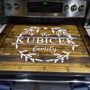 Wooden Stove Top Cover Custom Stove Cover For Glass Top Electric Stove Top Cover Wood Decorative Stove Cover Gas Stove Top Cover Personalize