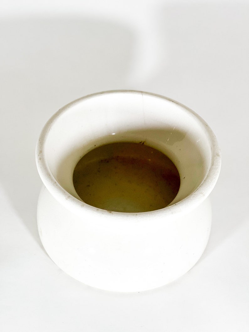 USA Pottery Spittoon White Ceramic Vintage Spittoon Chester Etsy