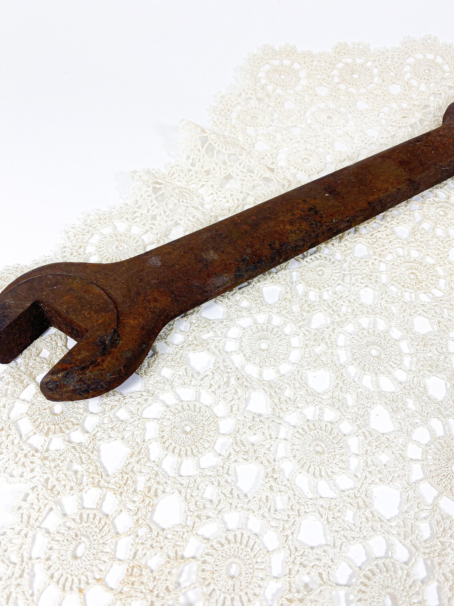 Wrench Vintage Antique Rusted Tool Etsy