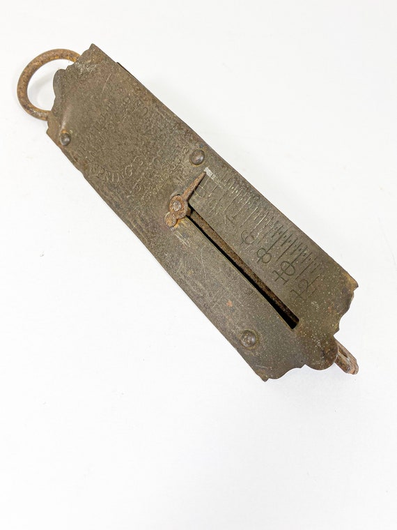 Brass Spring Balance Scale Antique Fish Scale Weight Tool 