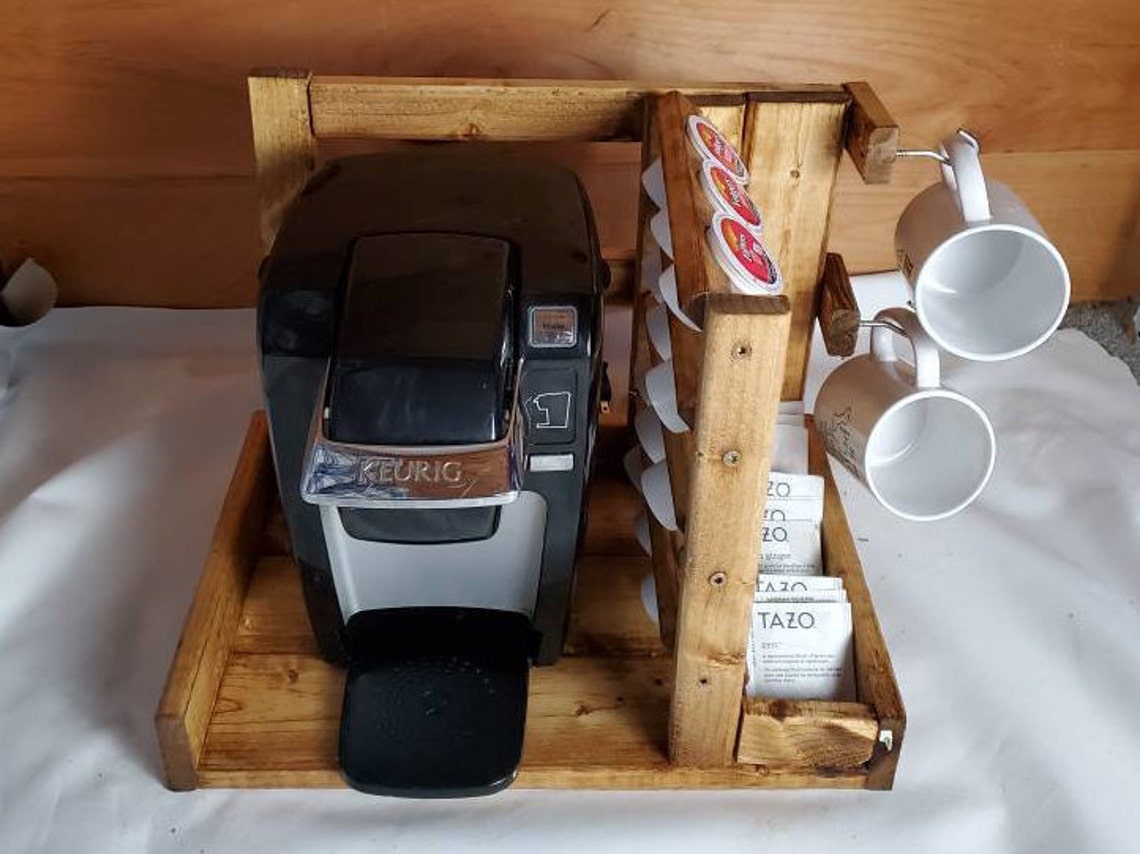 Coffee Stand for Keurig With Pod Tea Bag and Mug Storage Etsy