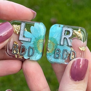 Flower Xray Markers, Square, 2-3 Initials, Daisy, Xray Tech Gift