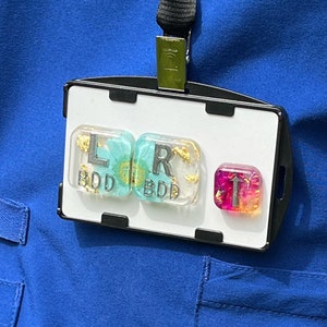 Xray Marker Card and ID Badge Holder, Double Sided, Vertical OR Horizontal, Bundle with Lanyard, Xray Tech Gift