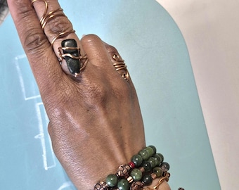 Copper & Jade Rings