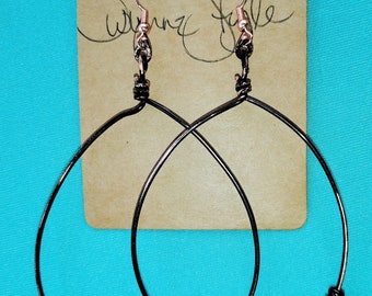 Black Copper Hoop Earrings