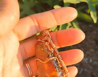 Copper Wrapped Amber