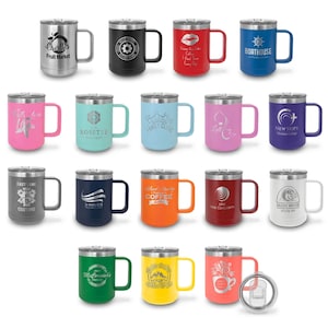Personalized 15 oz Polar Camel Stainless Steel Mug, Coffee Cup