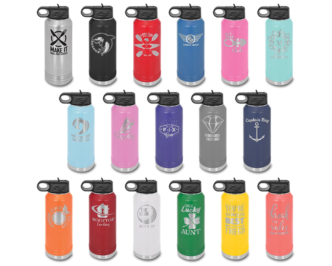 Personalized 32 Oz Stainless Steel Polar Camel Water Bottle With Straw ...