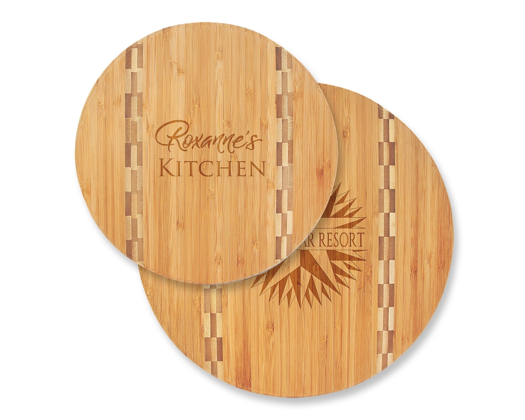Classic Round Bamboo Cutting Board, 2 Sizes Available Etsy