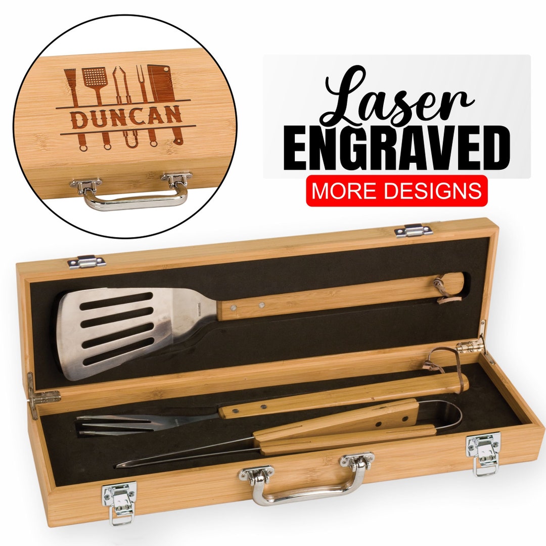 Personalized BBQ Set, Custom Grill Tools, BBQ Tool Set, Grilling Tool