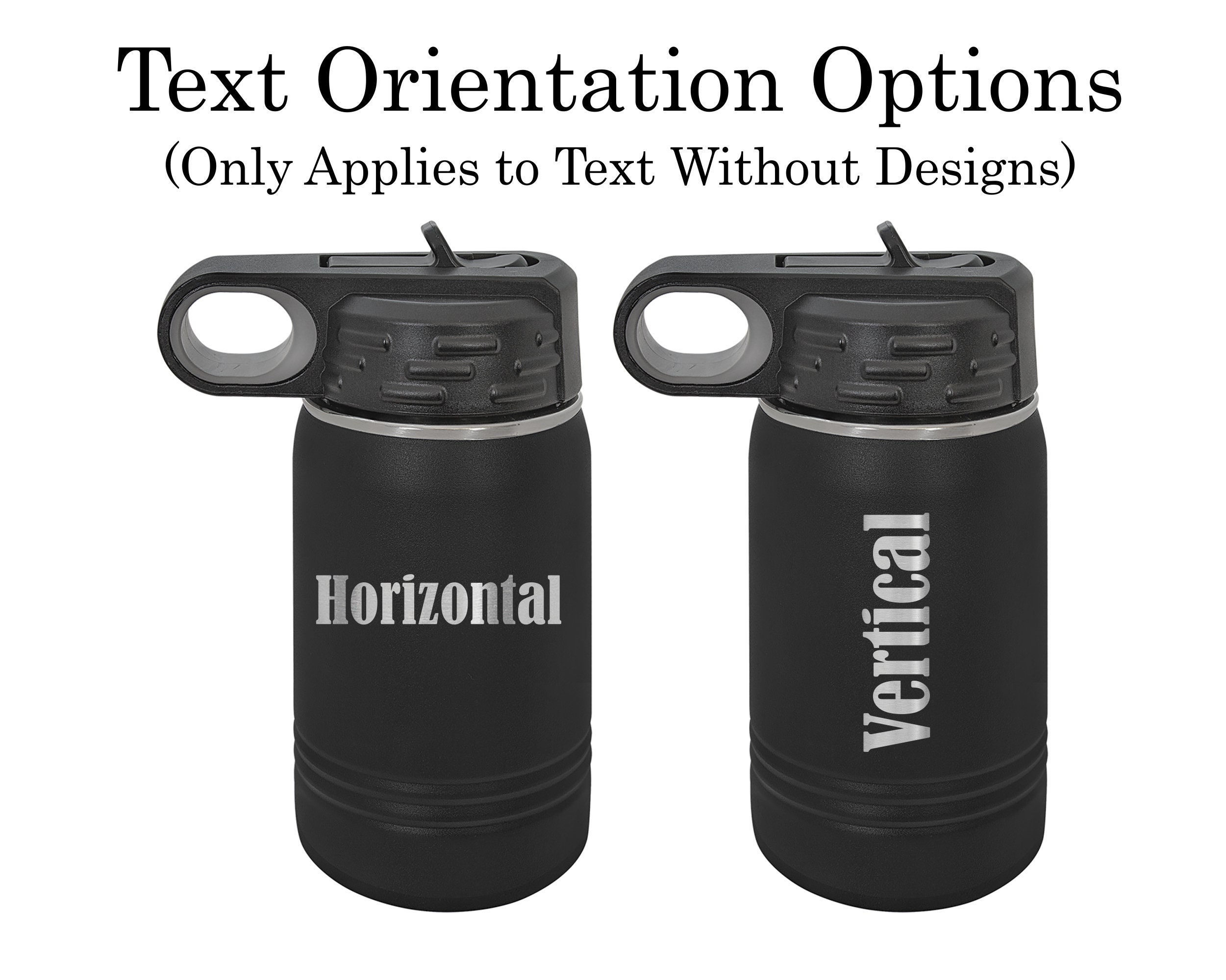 Kids Personalized 12 Oz Stainless Steel Water Bottle With Flip Top Lid ...