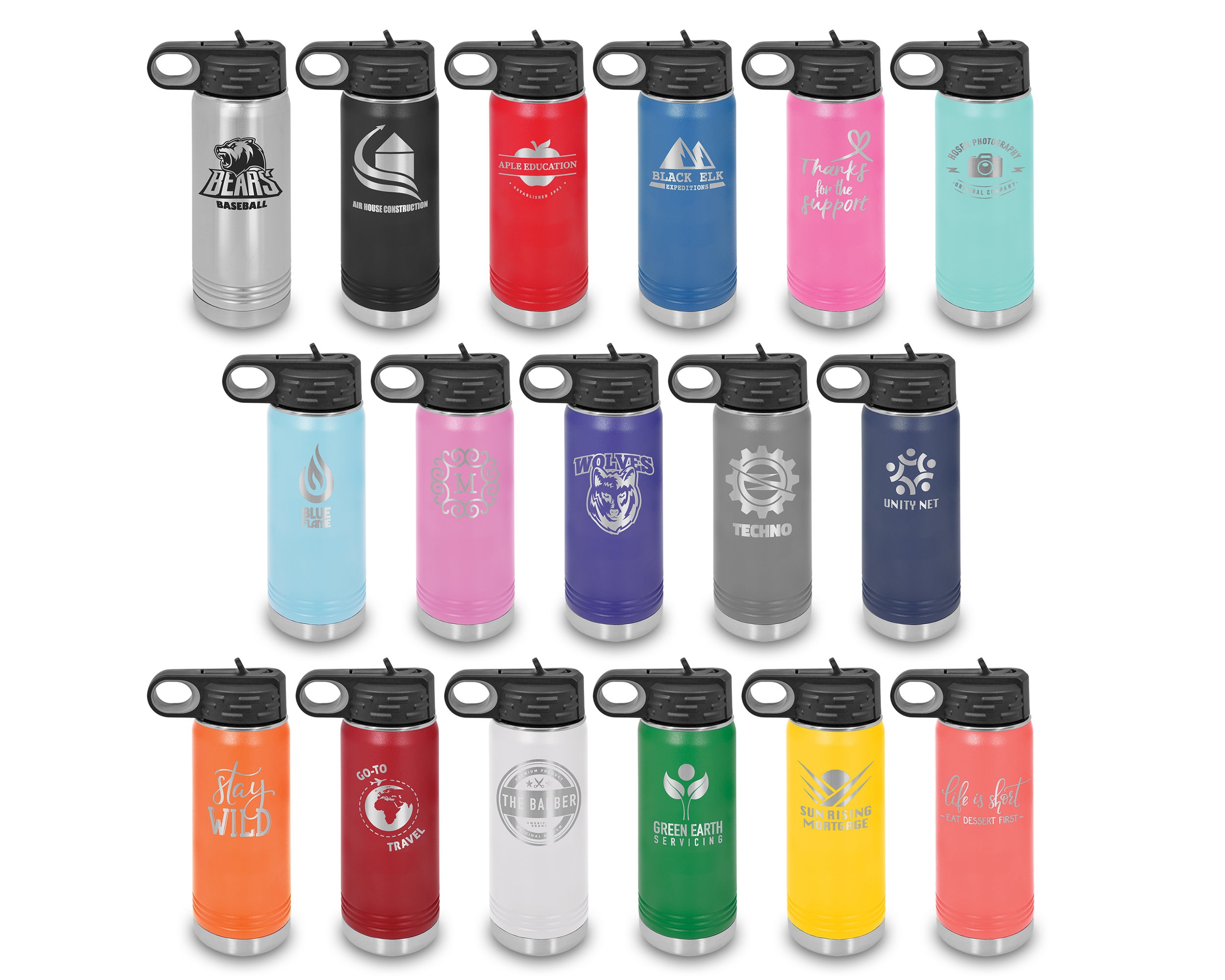 Personalized 20 Oz Stainless Steel Polar Camel Water Bottle - Etsy