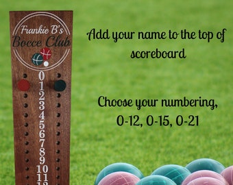 Bocce scoreboard | Personalized | Perfect Gift | Family name