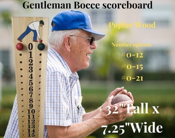 Gentleman's Bocce Scoreboard | Engraved for Classic Style & Fun